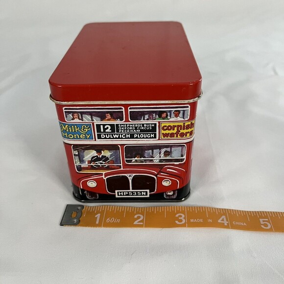 Huntley Palmers London Transport Double Decker Bus Miniature Biscuit Tin - Picture 11 of 11